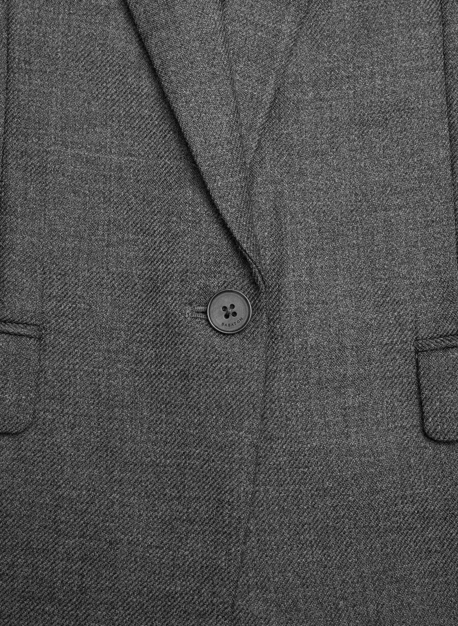 blazer in lana pelham heather charcoal