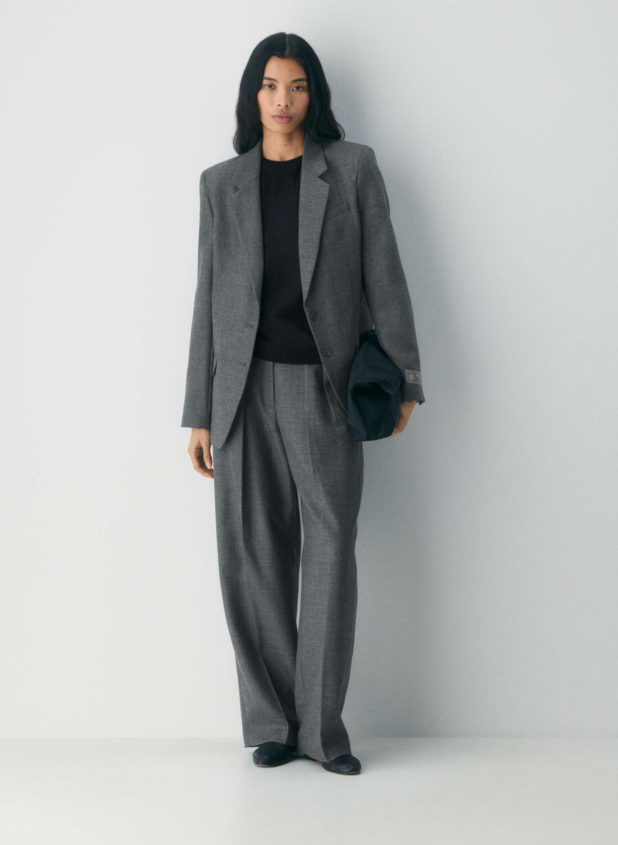 blazer in lana bette heather charcoal