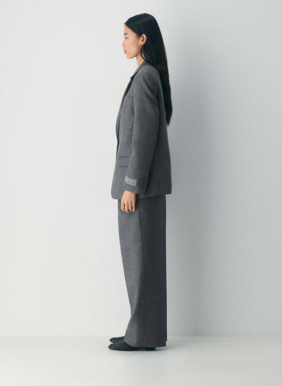 blazer in lana bette heather charcoal