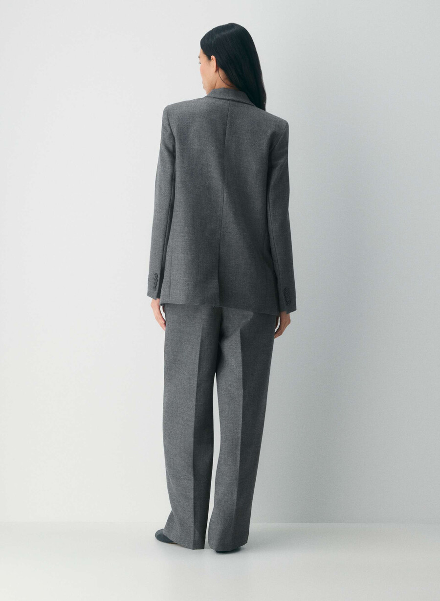 blazer in lana bette heather charcoal