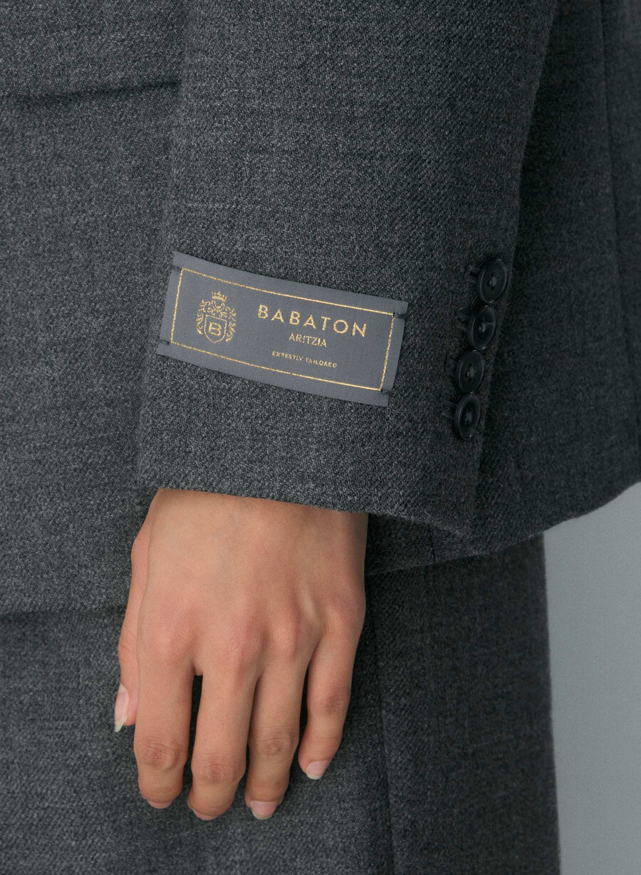 blazer in lana bette heather charcoal