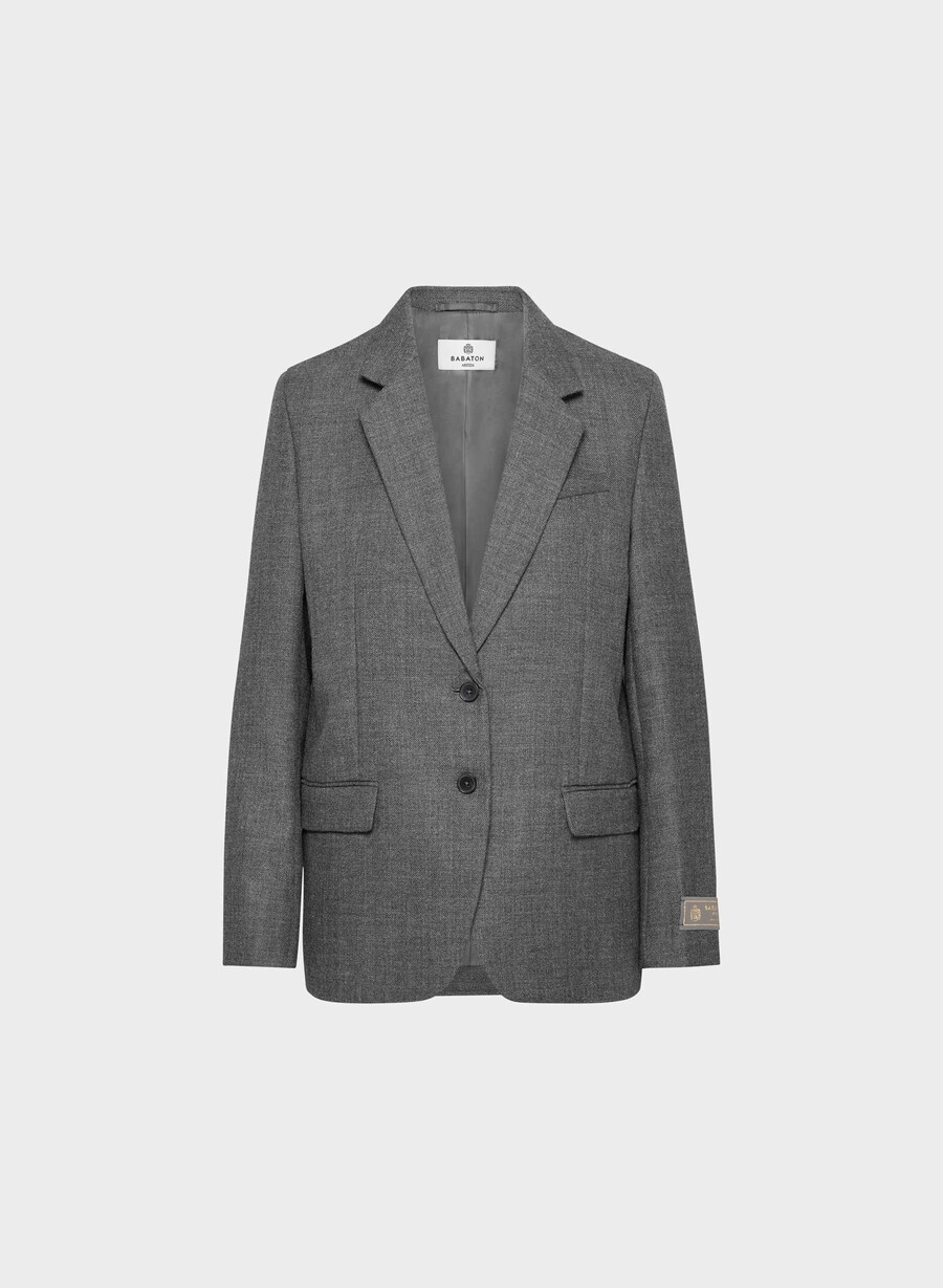 blazer in lana bette heather charcoal