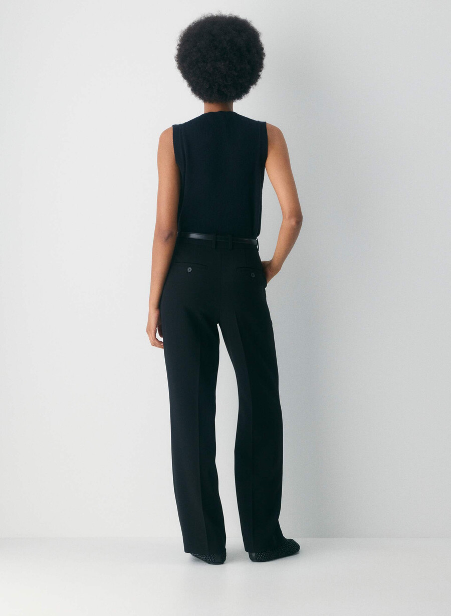 pantaloni new agency - sway crepe nero