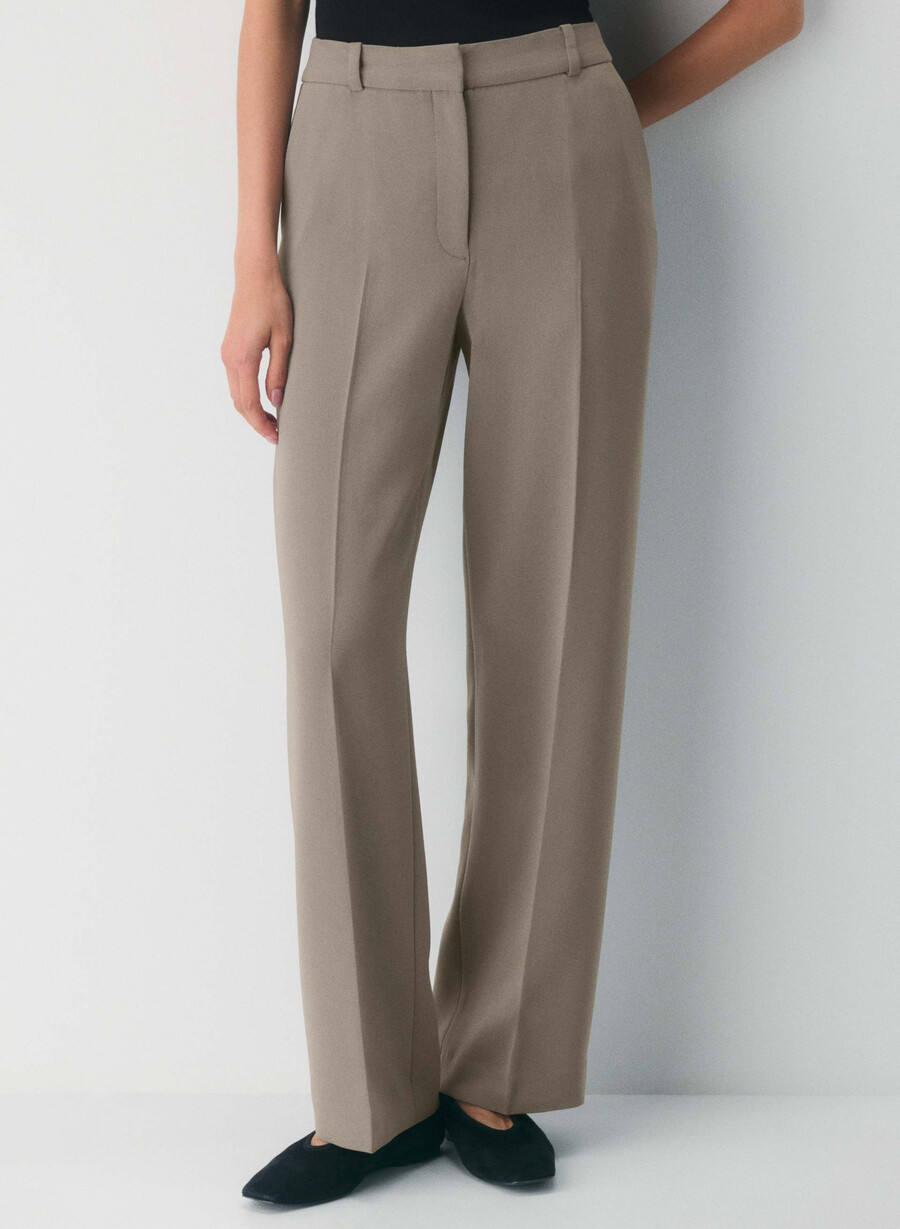 pantaloni new agency - sway crepe turner taupe