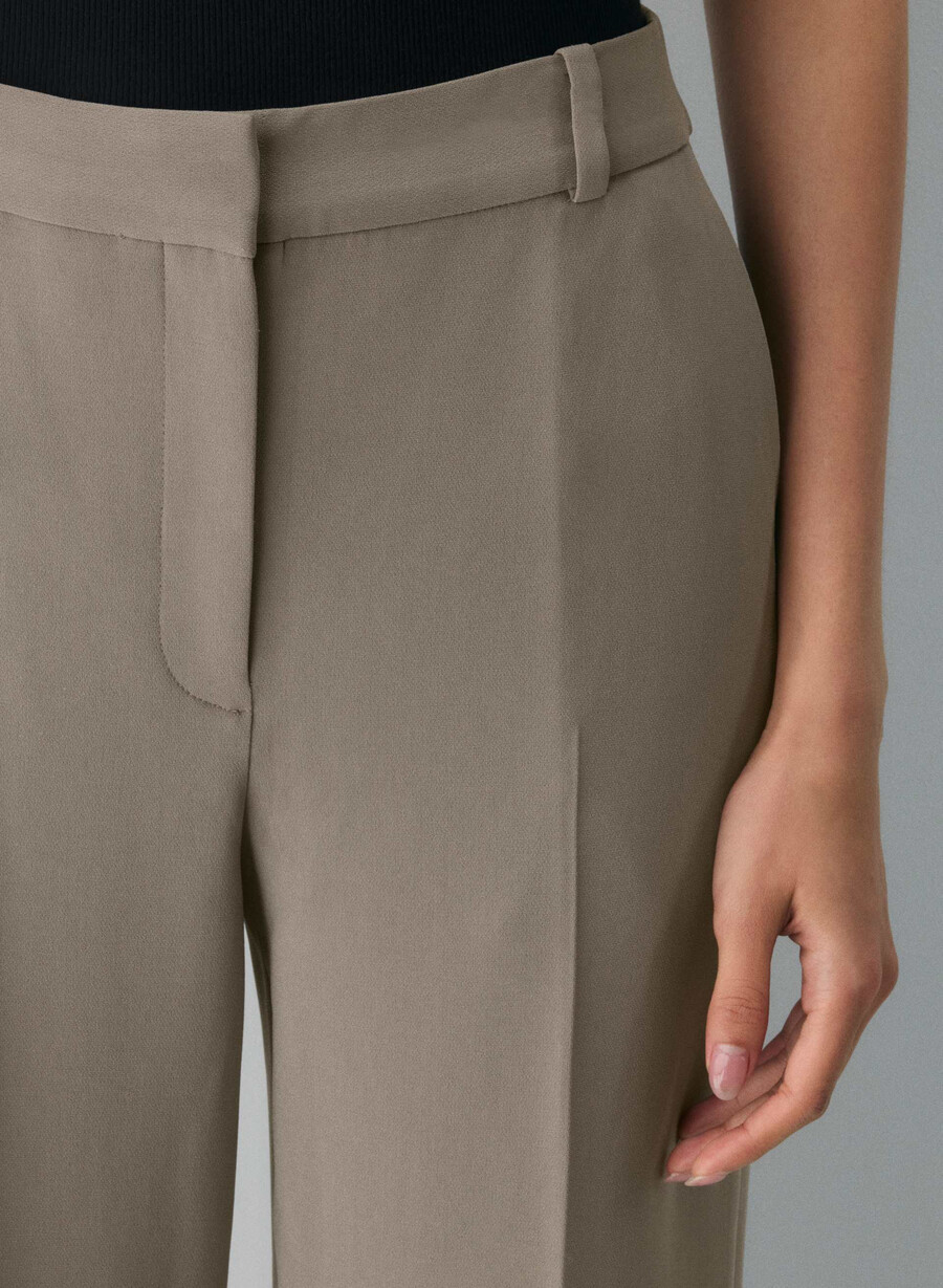 pantaloni new agency - sway crepe turner taupe