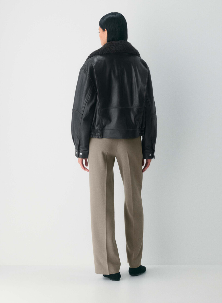 pantaloni new agency - sway crepe turner taupe