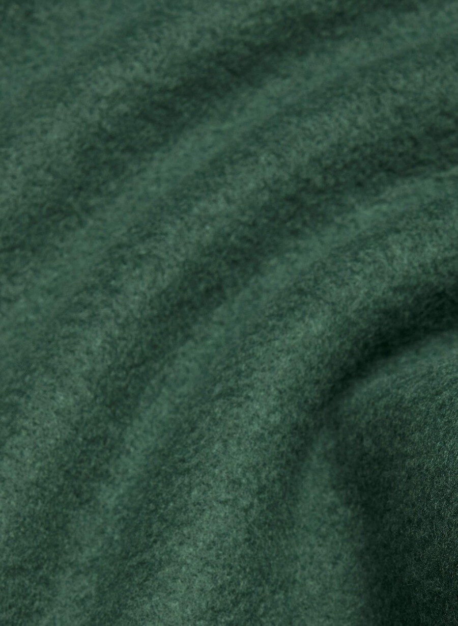 felpa con cappuccio cozy sweatfleece mega raglan con collo a imbuto campus green