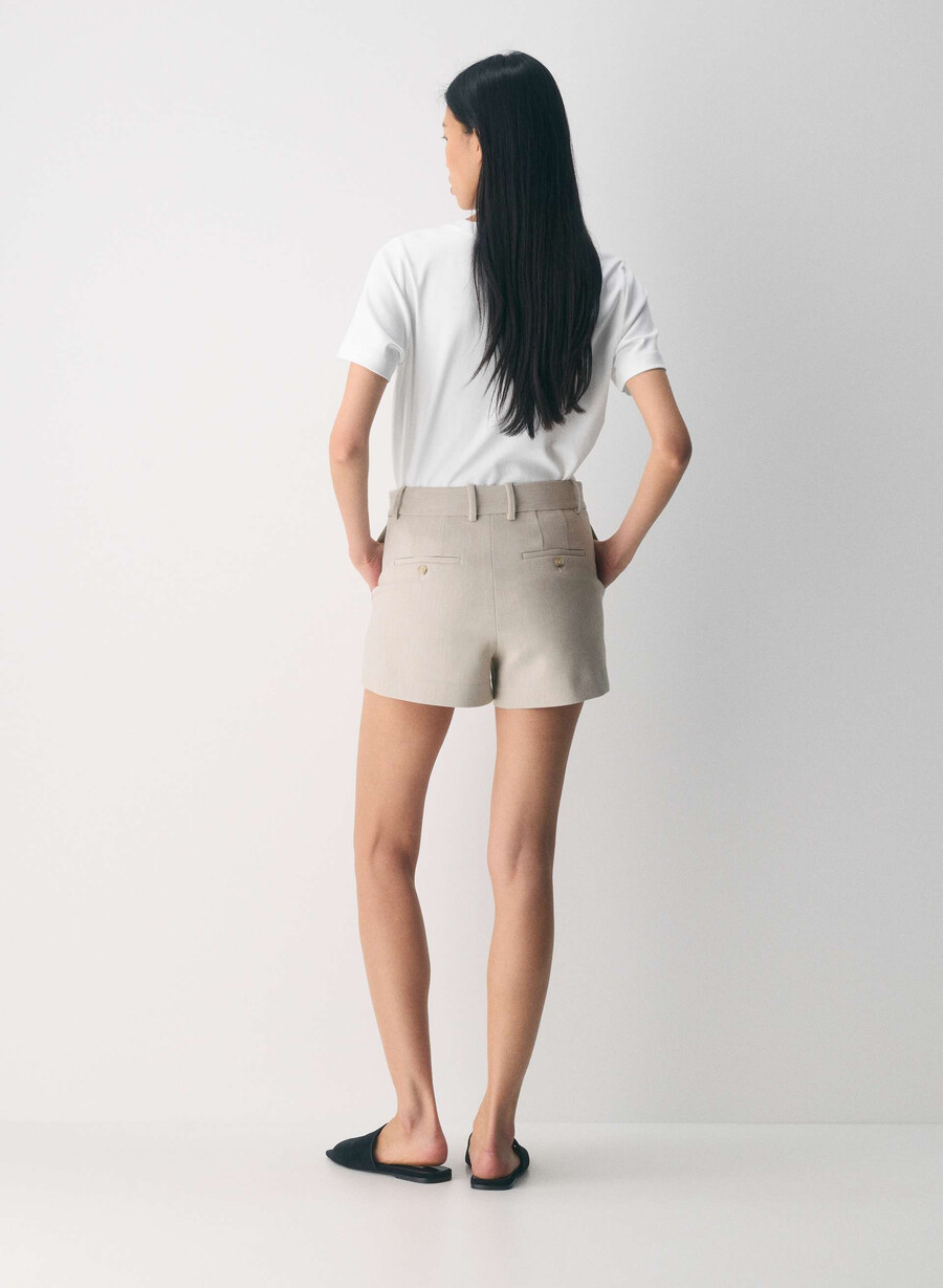 new agency mini short - ressential heather matte pearl