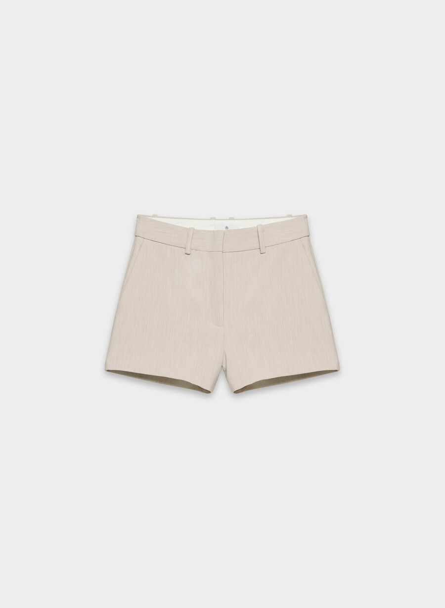 new agency mini short - ressential heather matte pearl