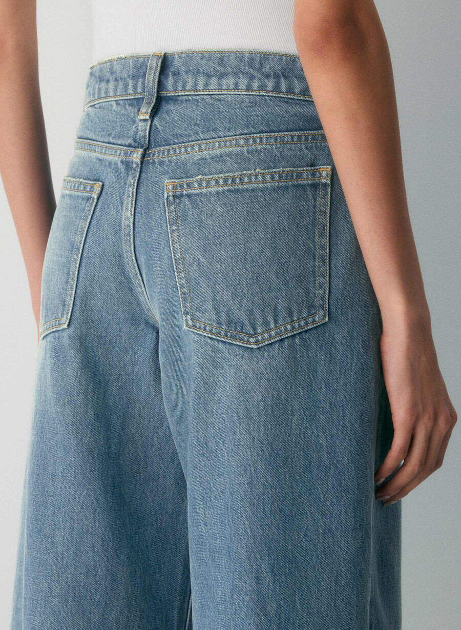 denim forum christy jeans larghi super rilassati a vita bassa vintage blu medio
