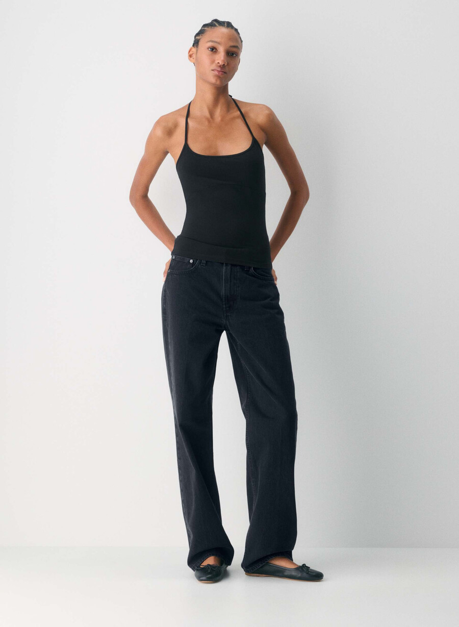 top con scollo allamericana chill entourage nero