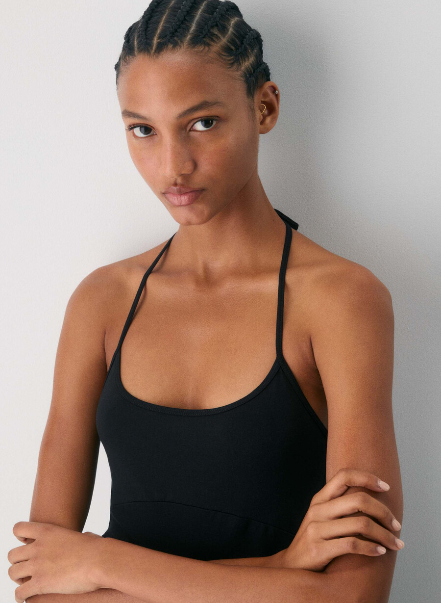 top con scollo allamericana chill entourage nero