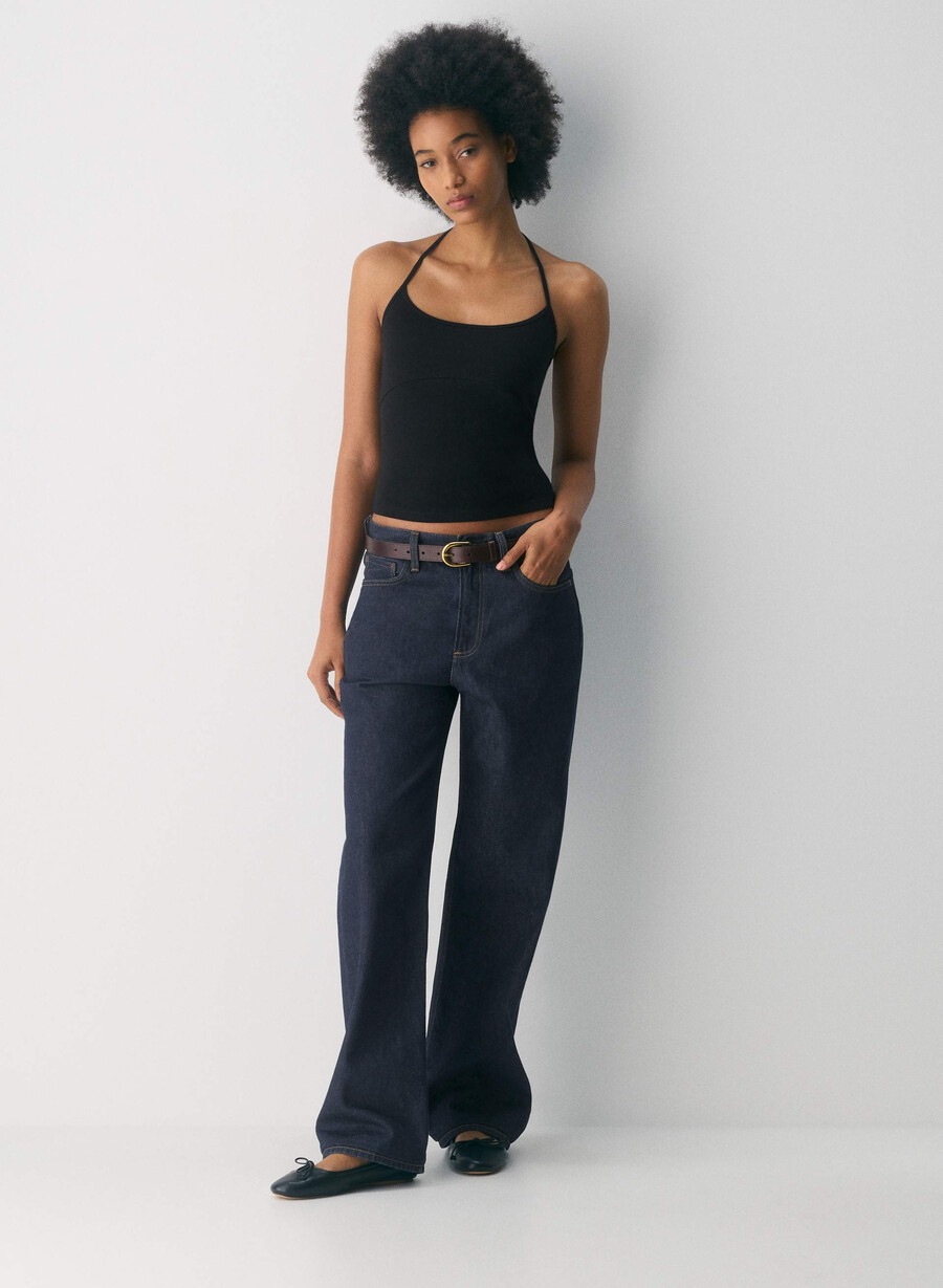homestretch smooth deejay halter top nero