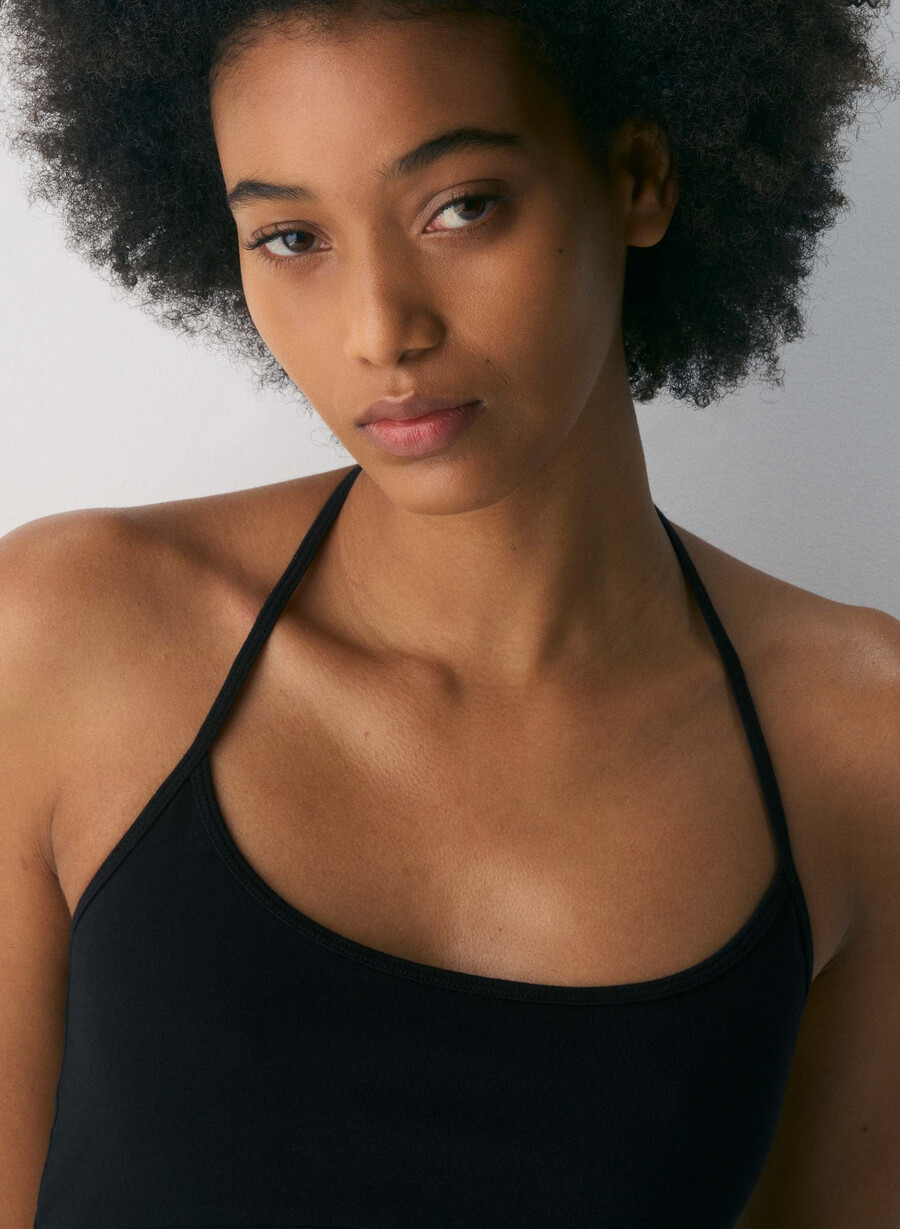 homestretch smooth deejay halter top nero