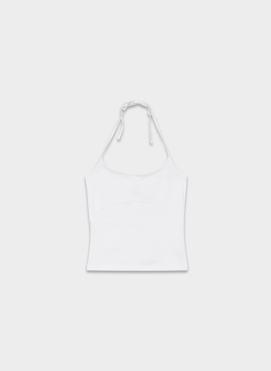 homestretch smooth deejay halter top bianco