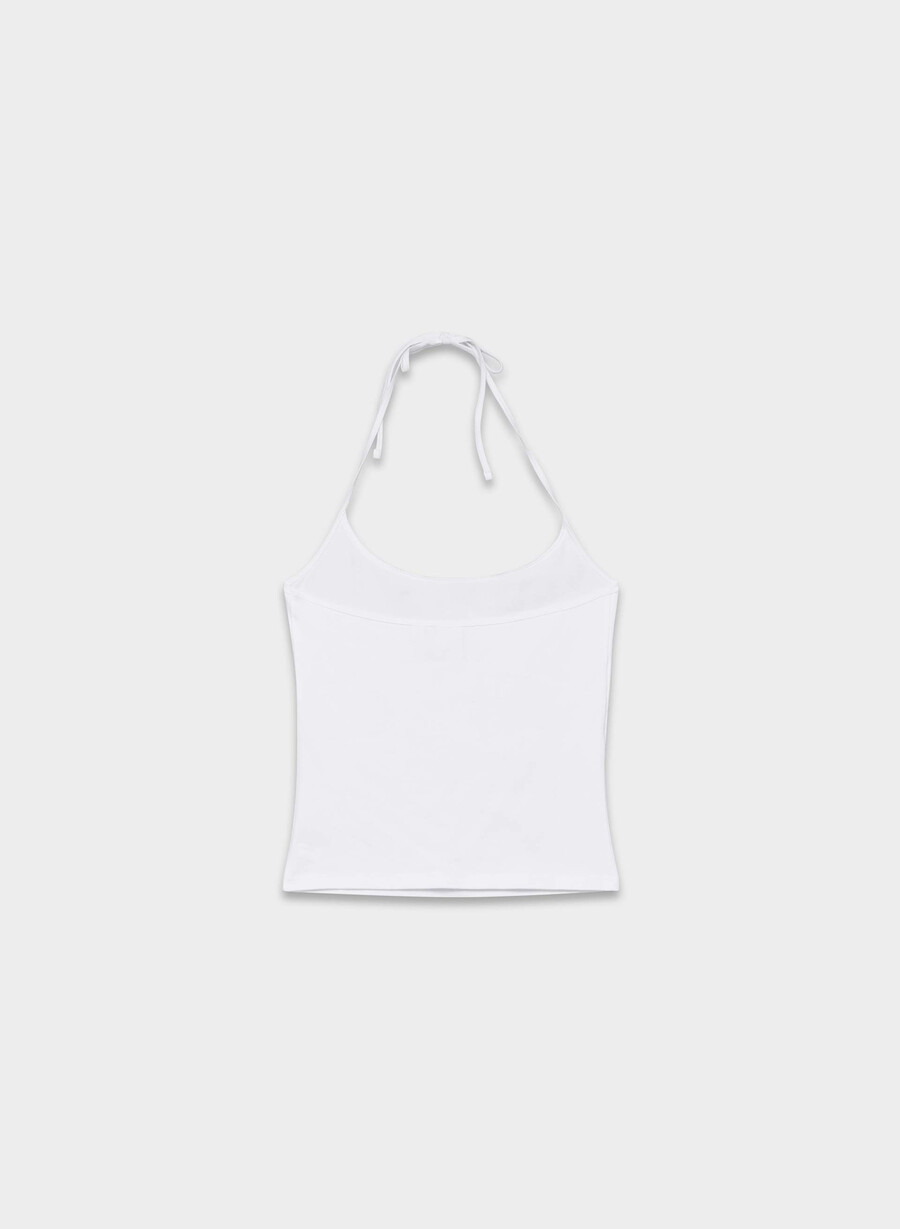 homestretch smooth deejay halter top bianco