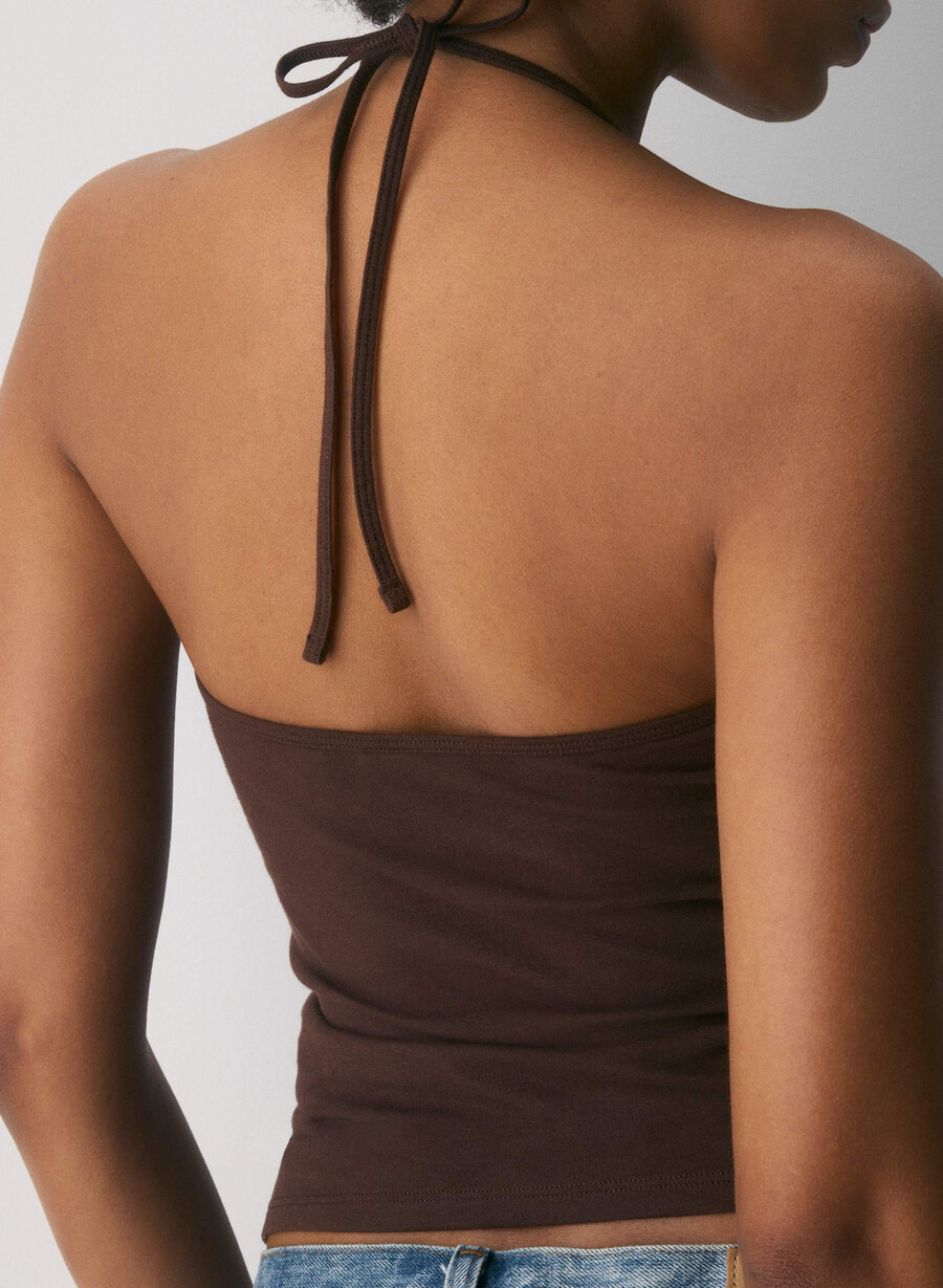 homestretch smooth deejay halter top ricco mocha brown