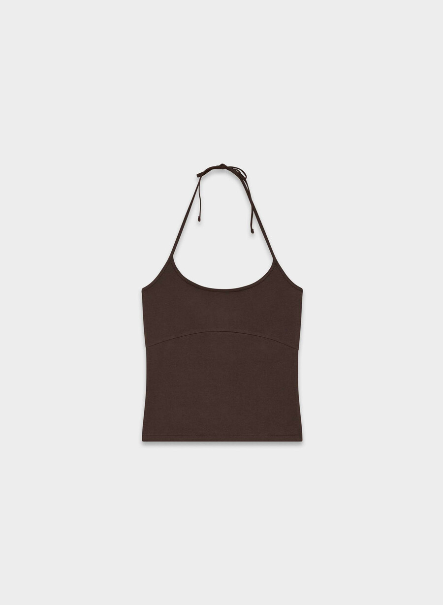 homestretch smooth deejay halter top ricco mocha brown