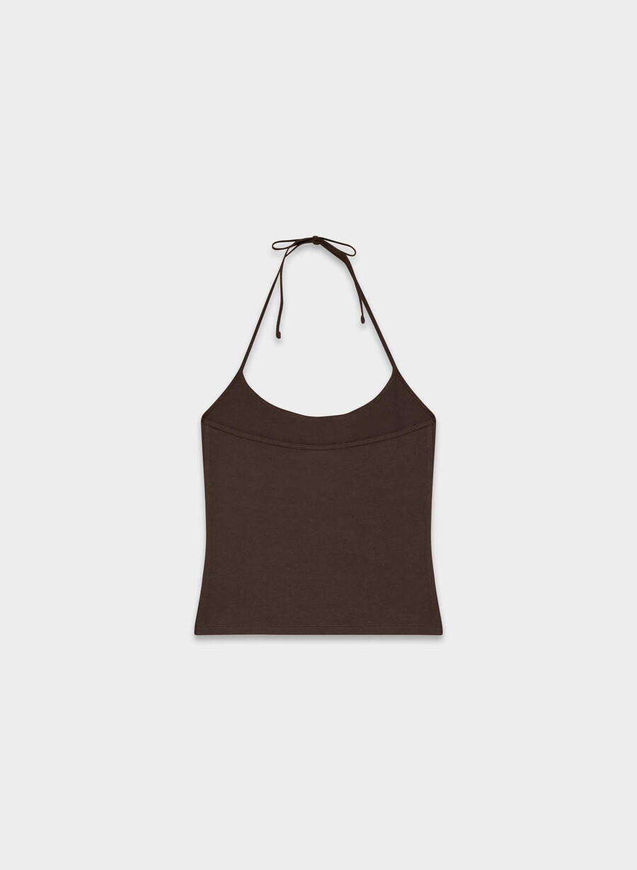 homestretch smooth deejay halter top ricco mocha brown
