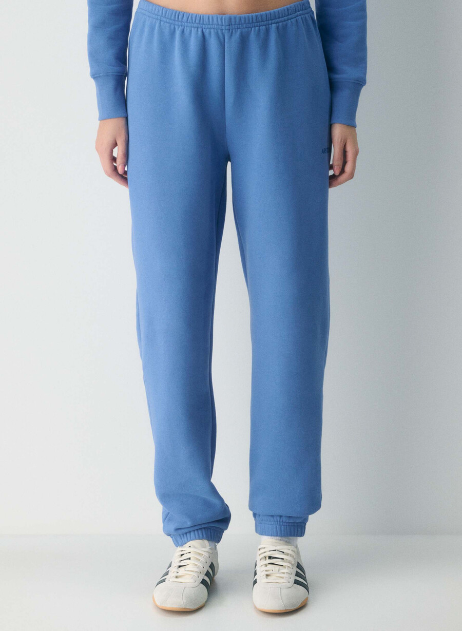 jogger in felpa comoda e aderente heather chrome