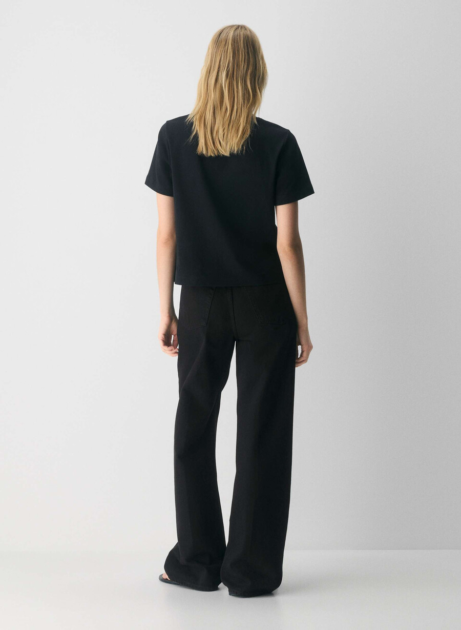 citizens of humanity ayla baggy cuffed jean nero unico