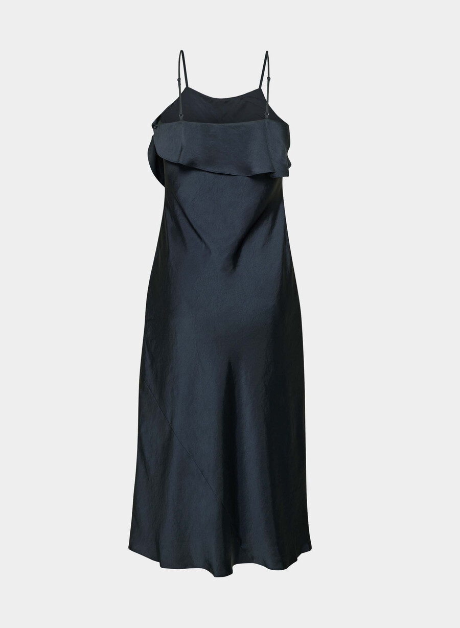 abito in raso cannelle dark navy