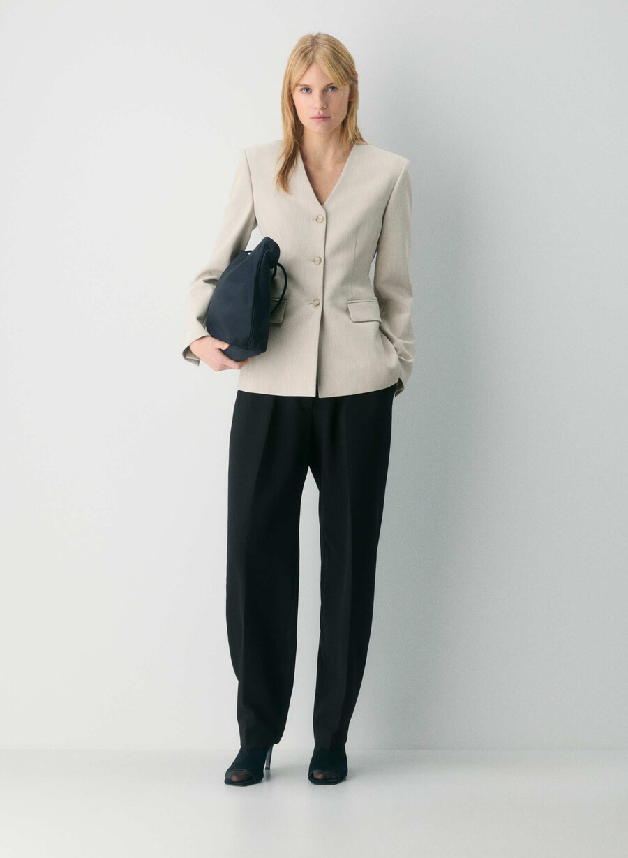 sidecar blazer heather opaco perla