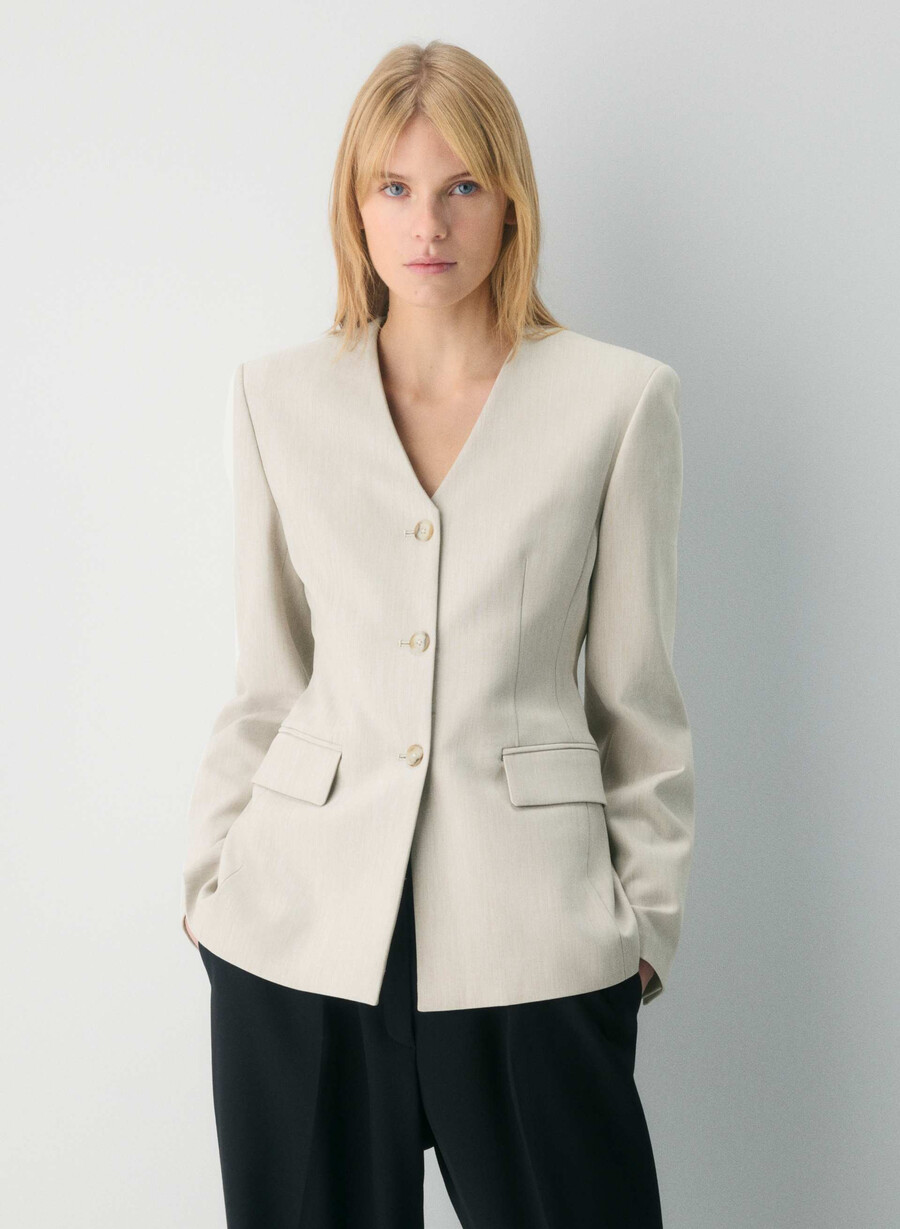 sidecar blazer heather opaco perla