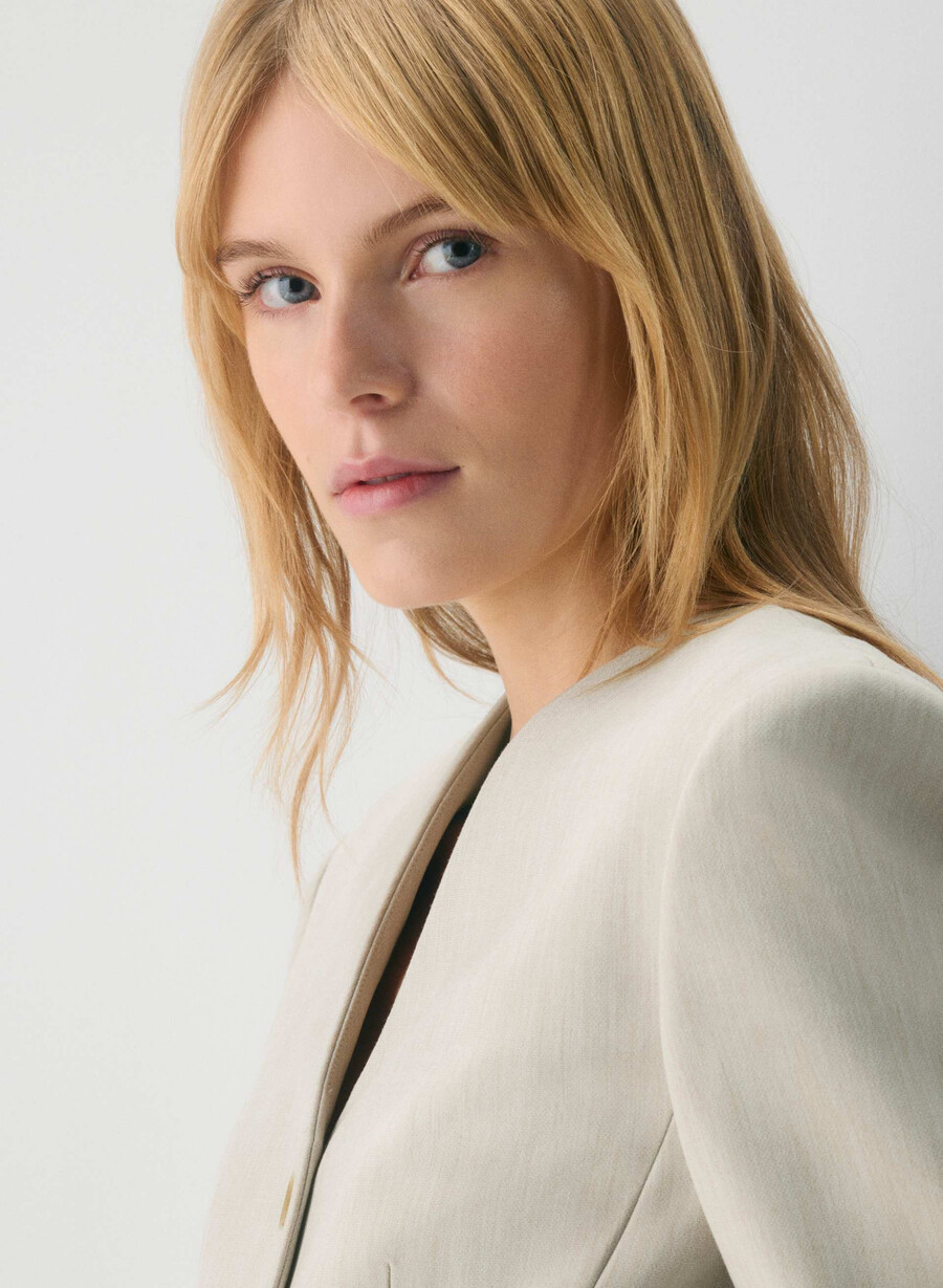 sidecar blazer heather opaco perla