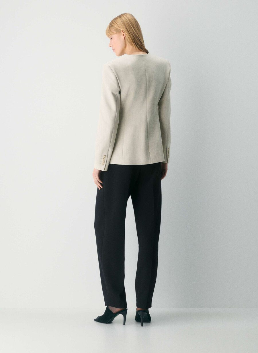 sidecar blazer heather opaco perla