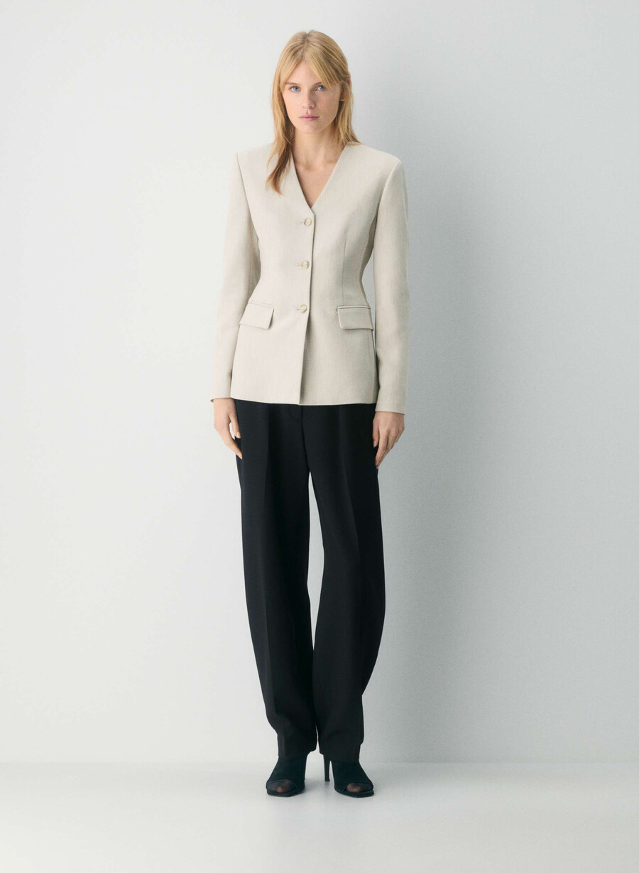 sidecar blazer heather opaco perla