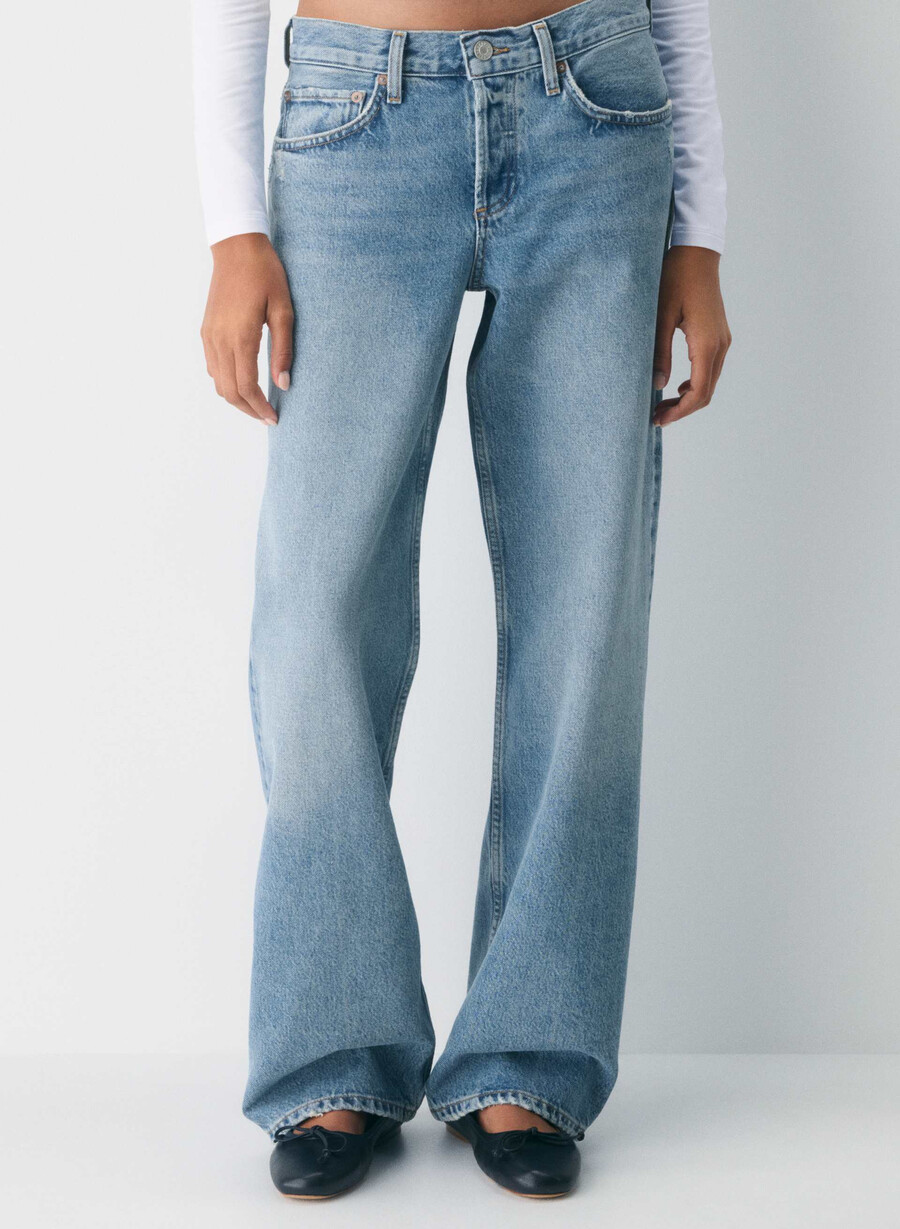 jeans larghi a vita bassa agolde vault