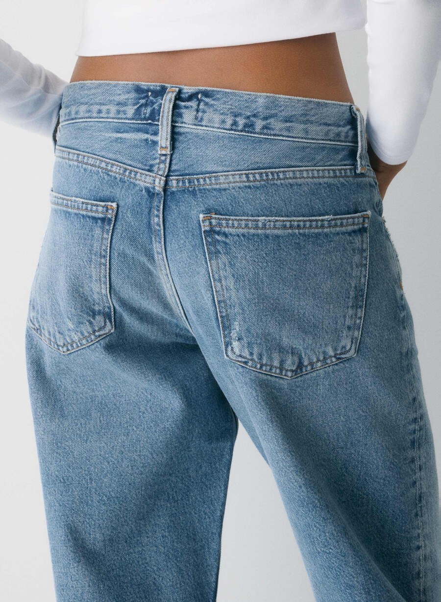 jeans larghi a vita bassa agolde vault