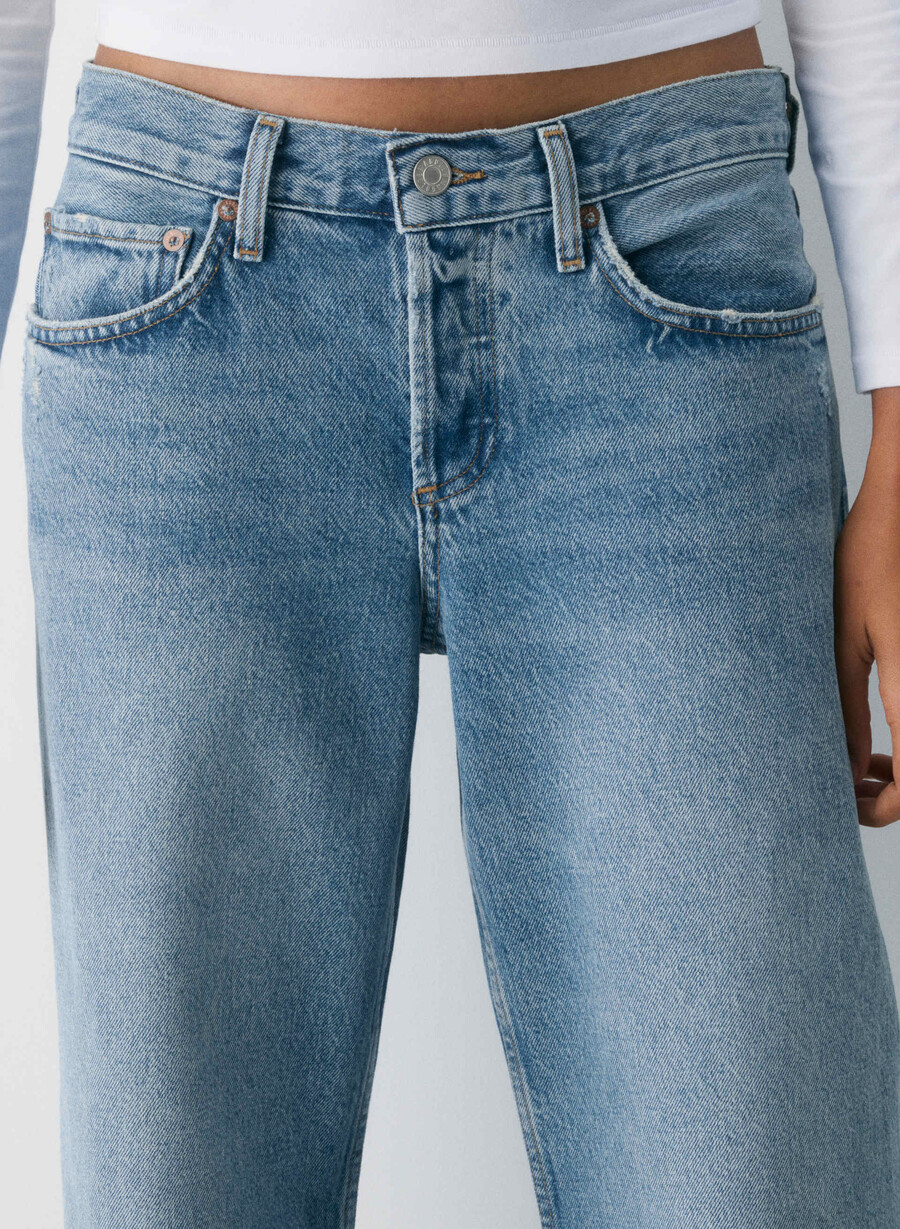 jeans larghi a vita bassa agolde vault