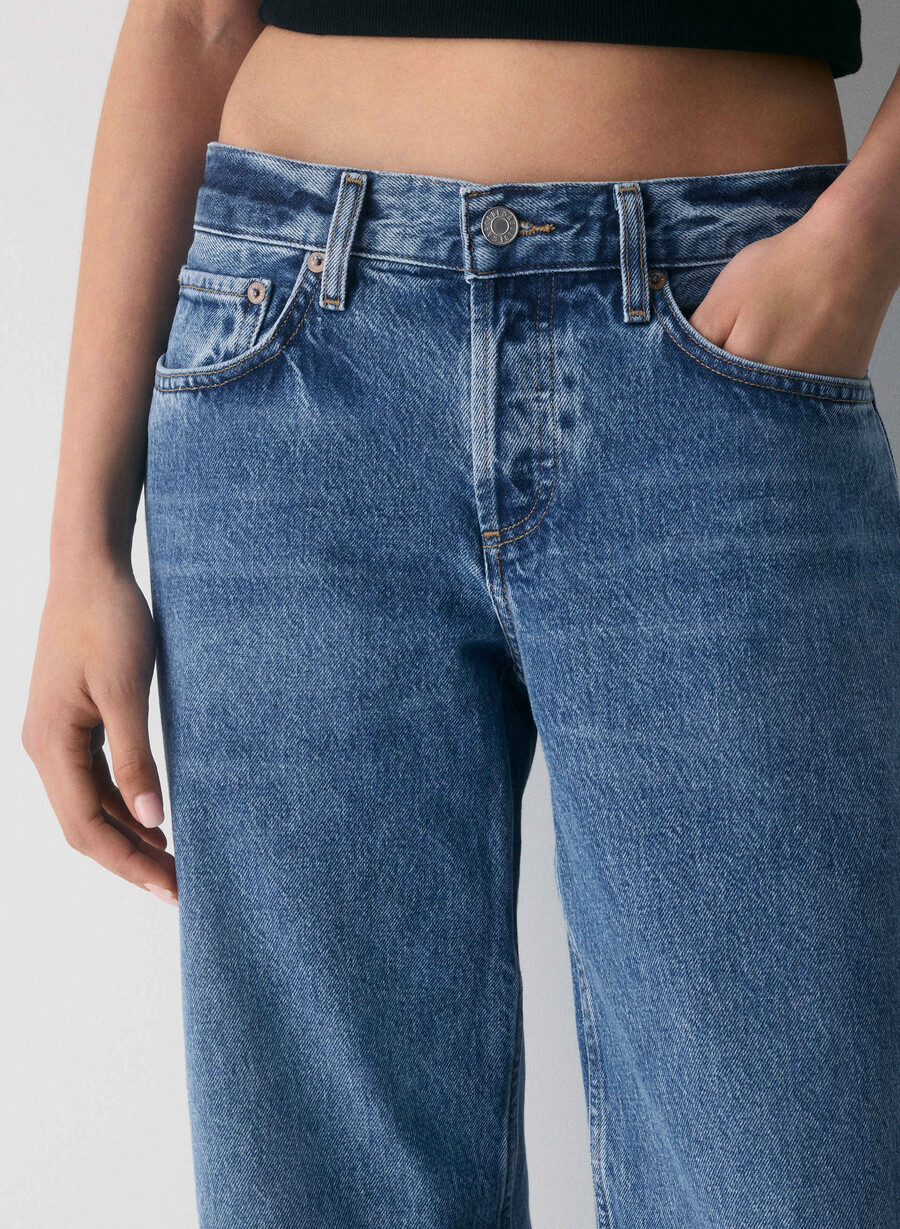 jeans larghi a vita bassa agolde charge