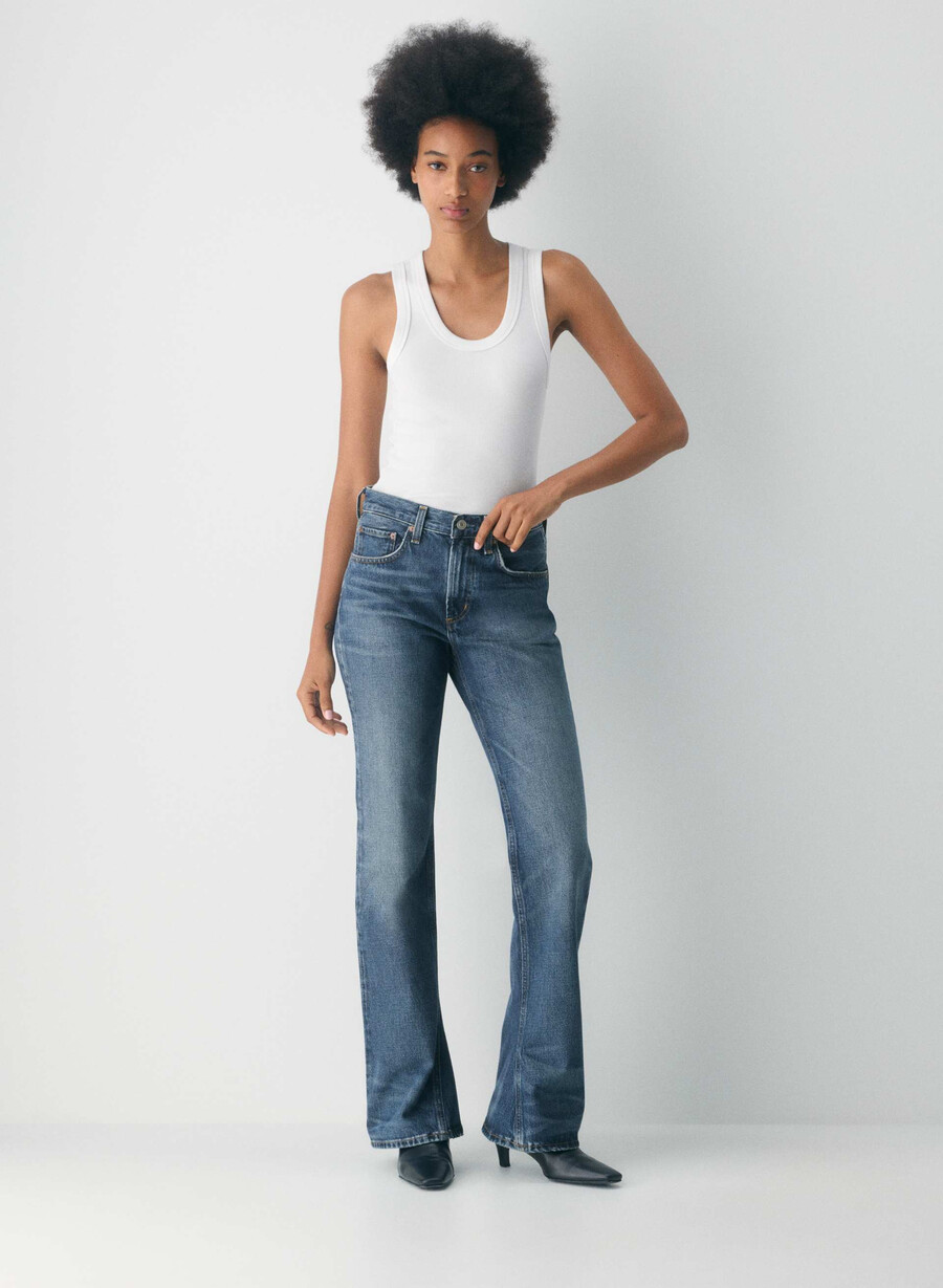 stencil agolde mid rise kick boot jean
