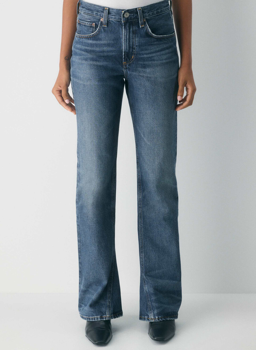 stencil agolde mid rise kick boot jean