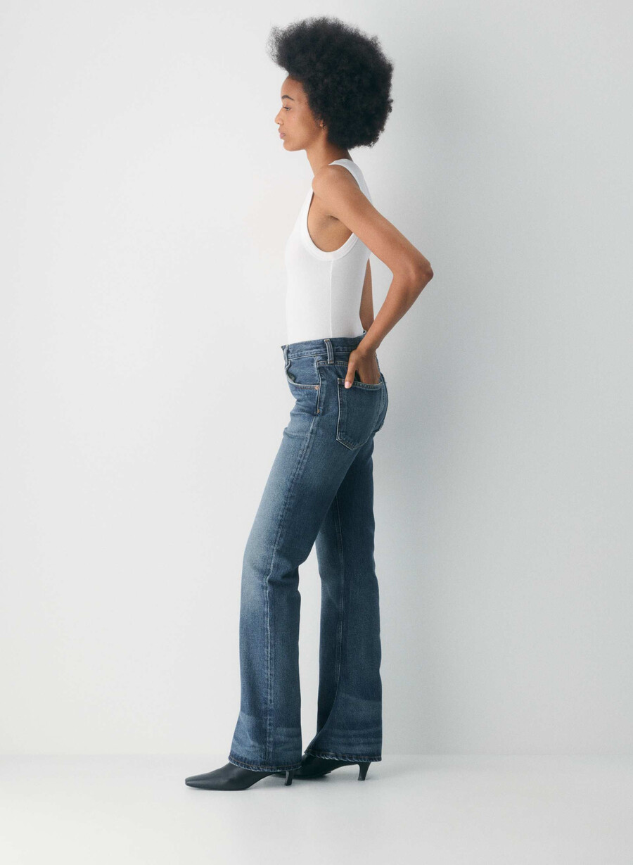 stencil agolde mid rise kick boot jean