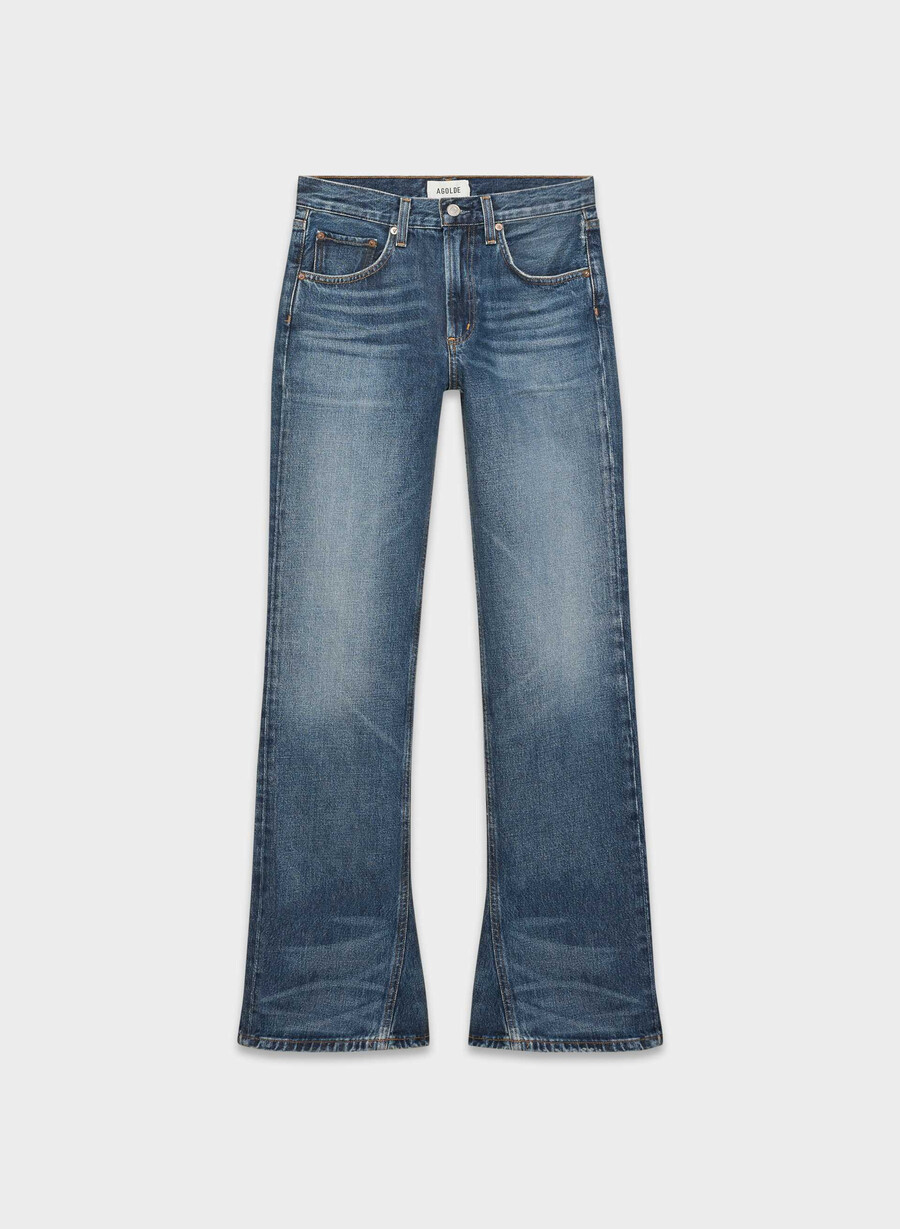 stencil agolde mid rise kick boot jean