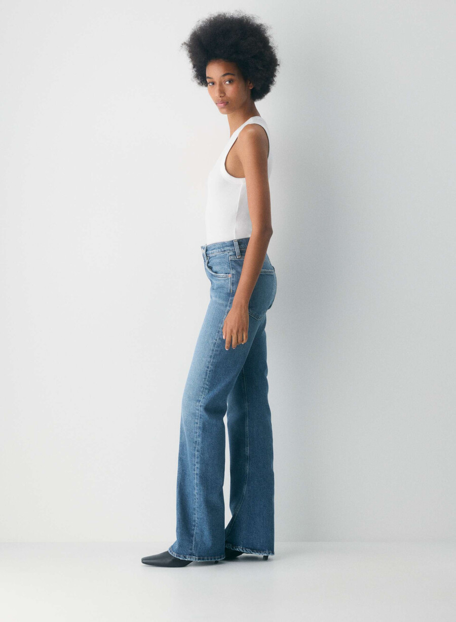 jeans con stivaletti a vita media agolde curve