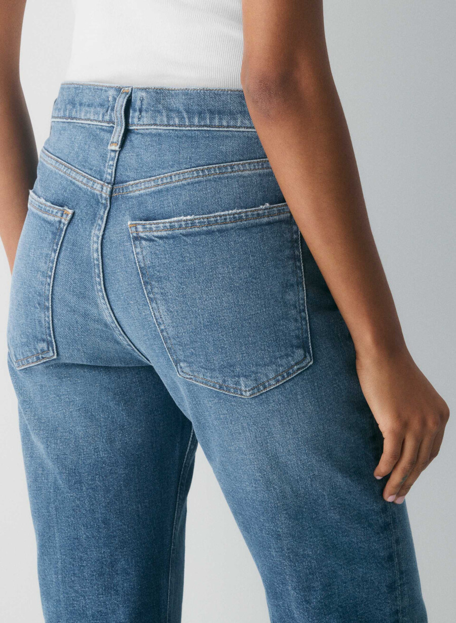 jeans con stivaletti a vita media agolde curve