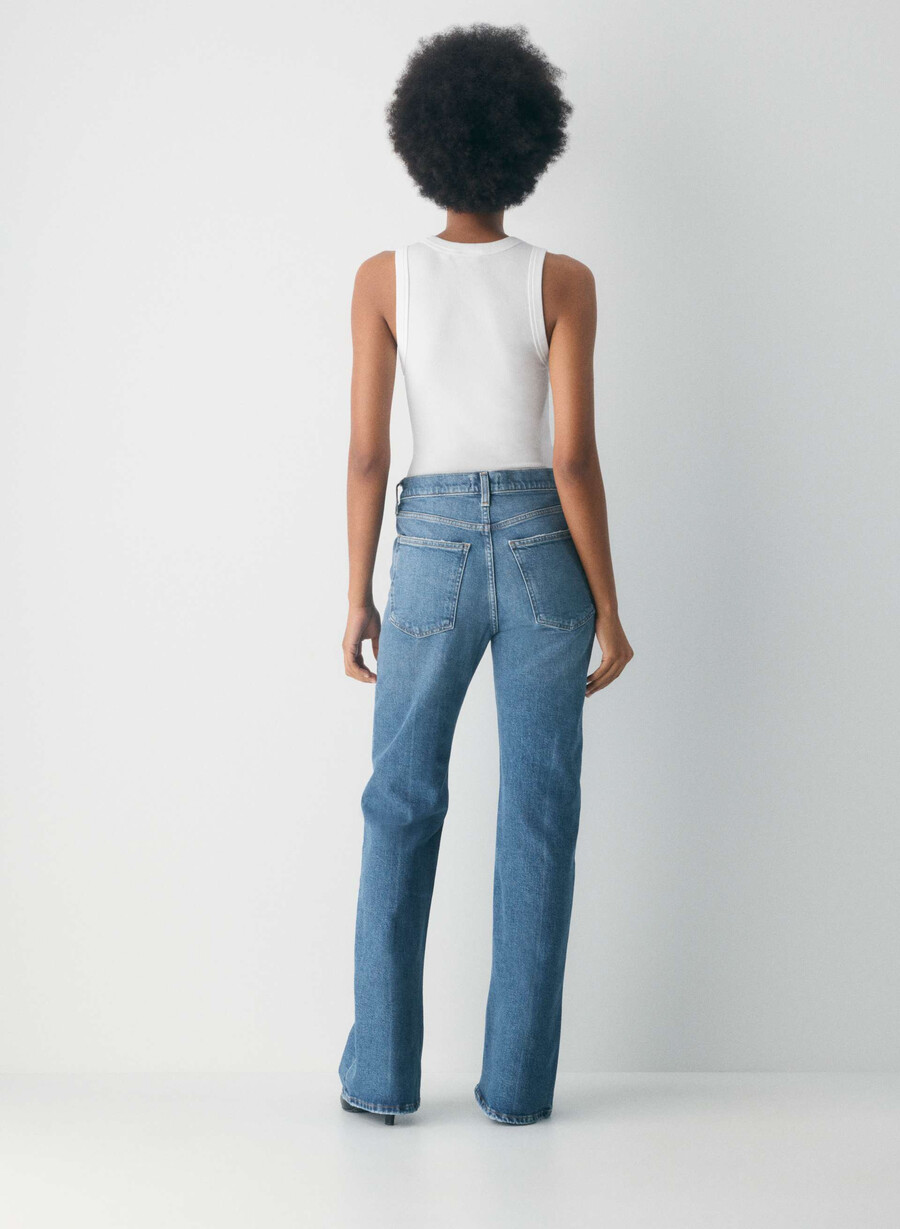 jeans con stivaletti a vita media agolde curve