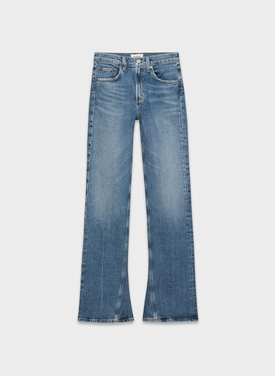 jeans con stivaletti a vita media agolde curve