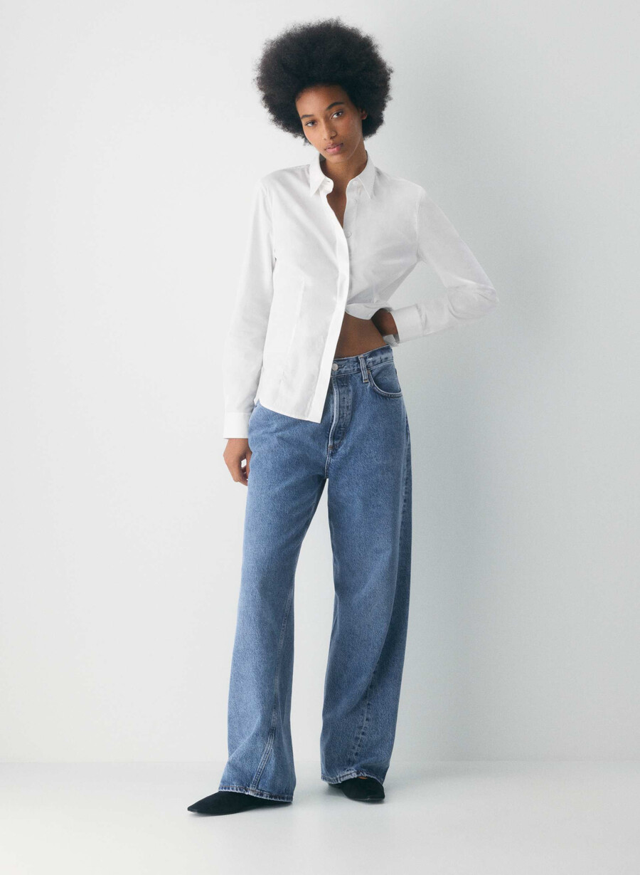 jeans larghi e a vita bassa agolde twist mito