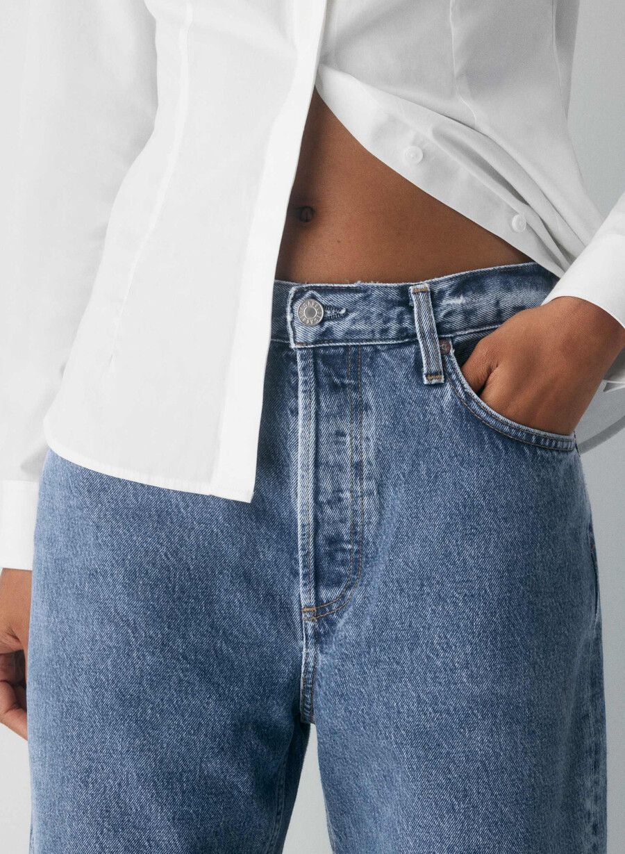 jeans larghi e a vita bassa agolde twist mito