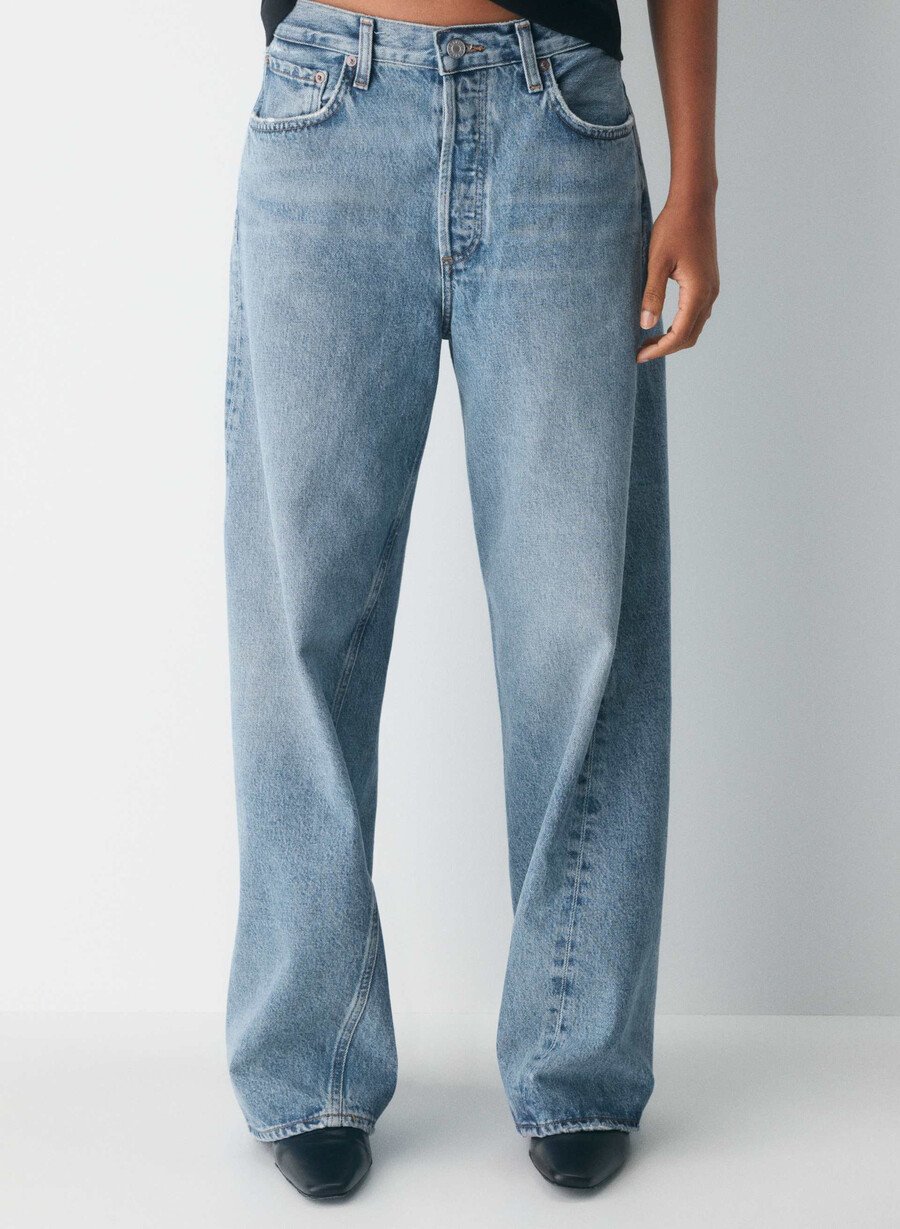 jeans larghi e a vita bassa agolde twist stage