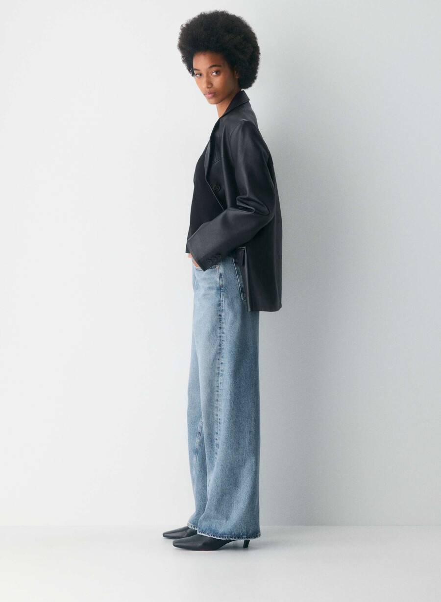 jeans larghi e a vita bassa agolde twist stage