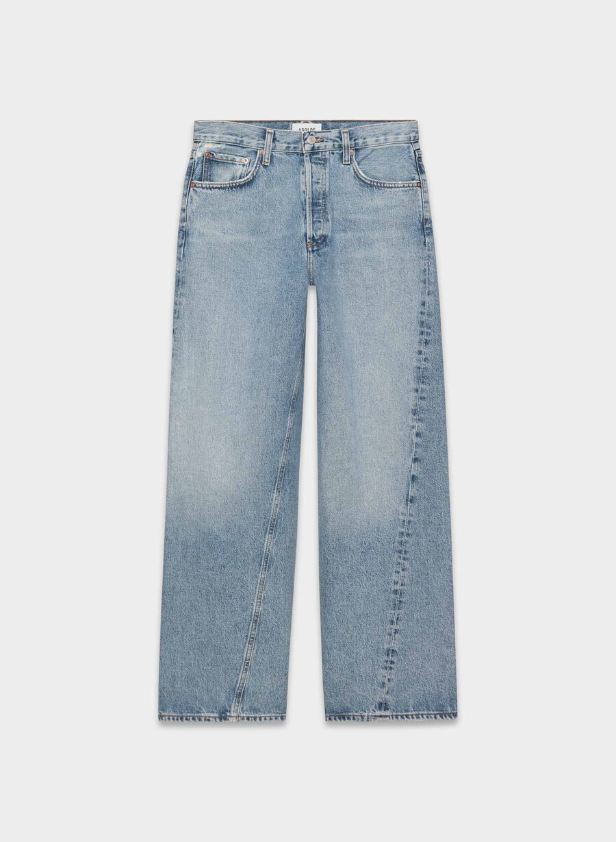 jeans larghi e a vita bassa agolde twist stage