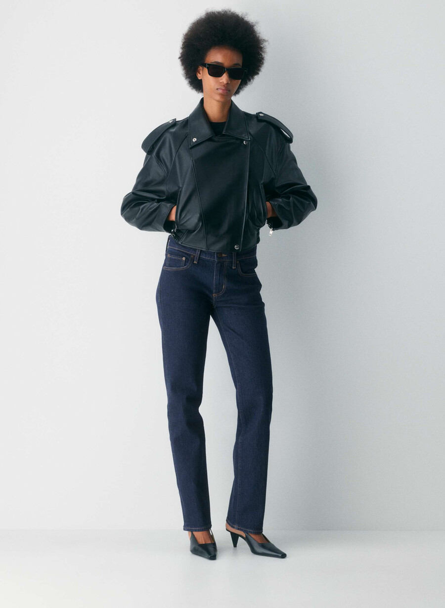 denim forum tilda lo-rise straight jean no-stress blu scuro