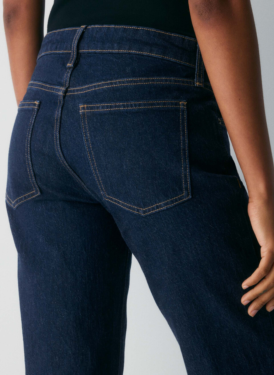 denim forum tilda lo-rise straight jean no-stress blu scuro